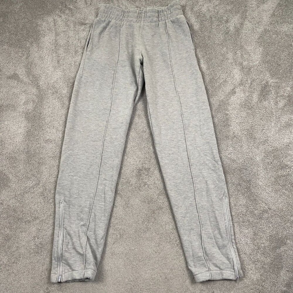 RE/DONE Originals Jogger Adult Size Small Gray French Terry 31" Inseam Ankle Zip